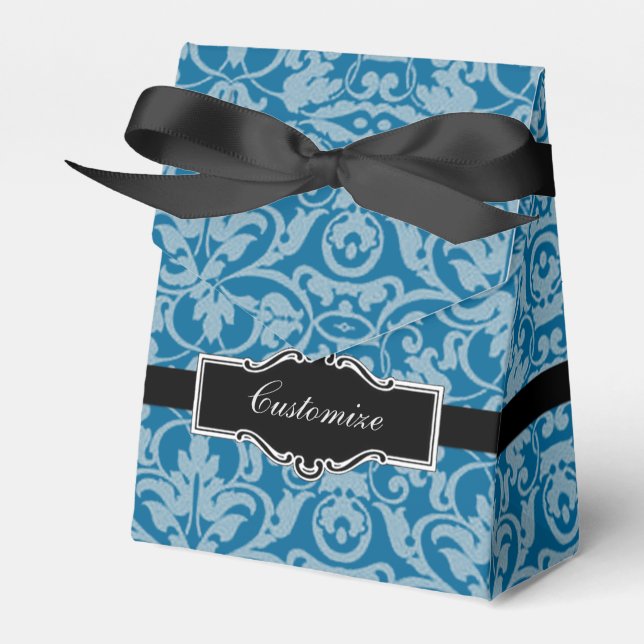 Caixa de Favoritos para Damas Pretas e Teais Perso (Frente)