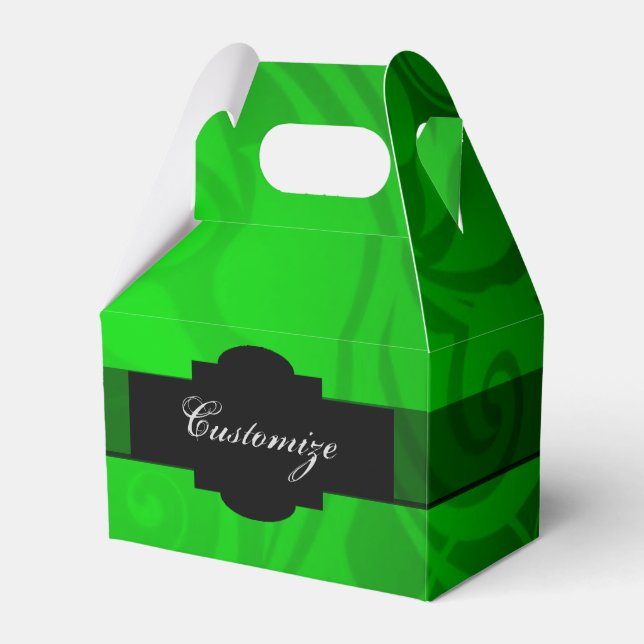 Caixa de Favoritos para Gable Preto e Verde Elegan (Frente)