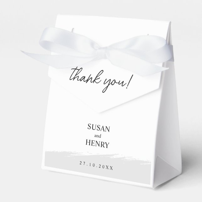 Caixa de favoritos para o casamento | Preto e bran (Frente)