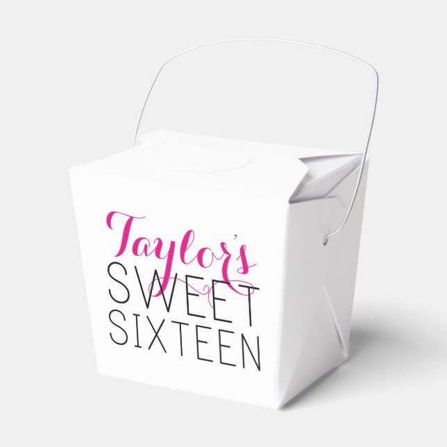 Caixa de Favoritos Personalizada do Sweet 16 (Frente)