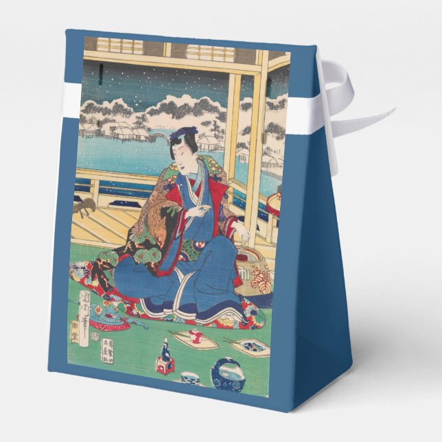 Caixa de favoritos personalizados de arte japonesa (Verso)