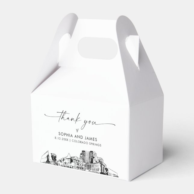 Caixa de Favoritos Personalizados de Casamento de  (Frente)