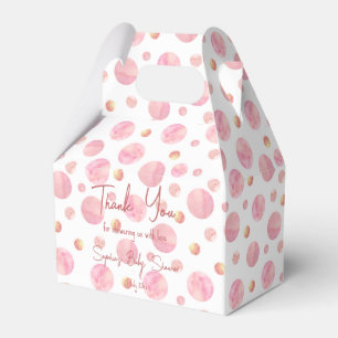 Caixa de favoritos personalizados do bolinhas rosa