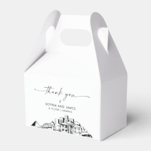 Caixa de Favoritos Personalizados do Casamento Mem