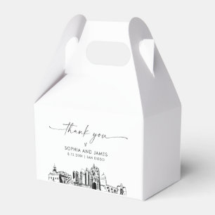 Caixa de Favoritos Personalizados do Casamento San