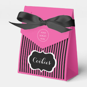 Caixa de Favoritos preto, rosa e branco clássico