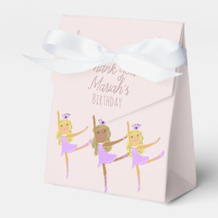 Caixa de Favoritos Rosa de Bailarinas do Aniversár