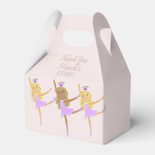 Caixa de Favoritos Rosa de Bailarinas do Aniversár
