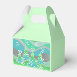 Caixa de Favoritos Verdes das Árvores de inverno