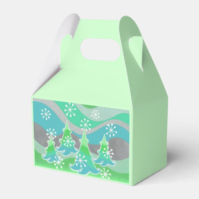 Caixa de Favoritos Verdes das Árvores de inverno (Frente)