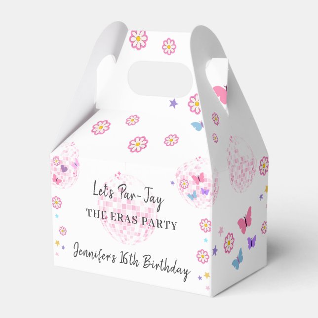 Caixa de Festa de aniversário do Groovy Disco Eras (Frente)