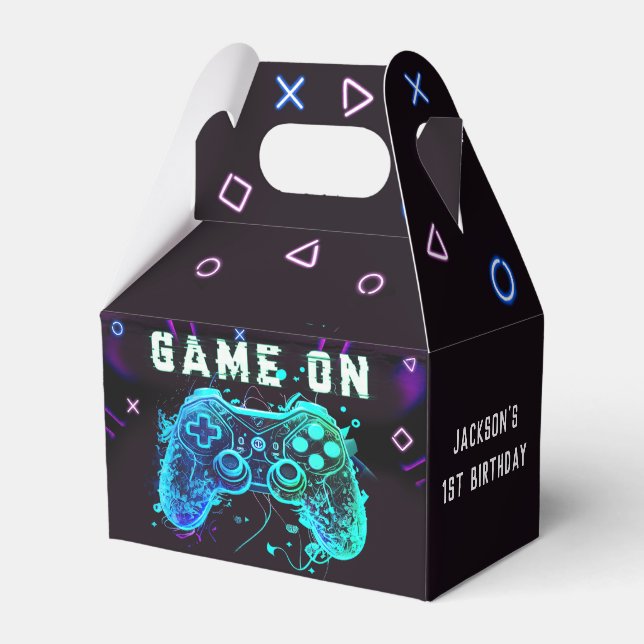 Caixa de Festa de aniversário do Video Game Arcade (Frente)