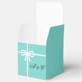 Caixa de festas de Arcos brancos e aqua