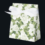 Caixa de Guloseimas de Festa com Impressão de Hort<br><div class="desc">Caixa de lembrancinha é mostrada com uma estampa floral de hortênsias brancas.</div>