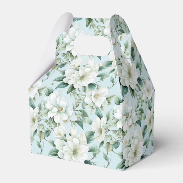 Caixa de Guloseimas para Festa de Floral Branco (Frente)