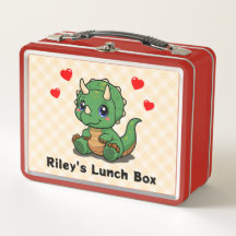 Caixa de Lanche de Dinossauro Fofa – Adicionar Nom