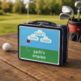 Caixa de Lanche de Metal Cartoon Golf Daddy's Litt