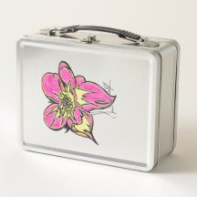 Caixa de Lanche de Metal Flower Power Clássico