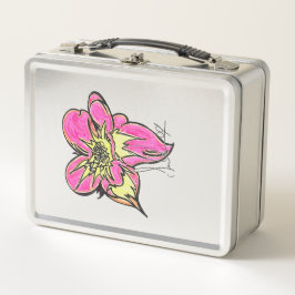 Caixa de Lanche de Metal Flower Power Clássico