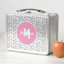 Caixa de Lanche de Metal Monogramada com Sementes 