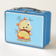 Caixa de Lanche de Metal Urso Cartoon Humor Fofo