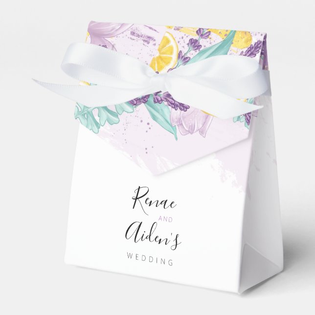 Caixa de lavanda fresca e de favor de limão (Frente)