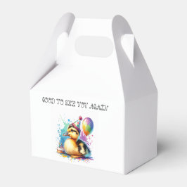Caixa de lembrança de aniversário de pato fofo