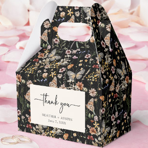 Caixa de Lembrança de Casamento Boho com Floral Pr