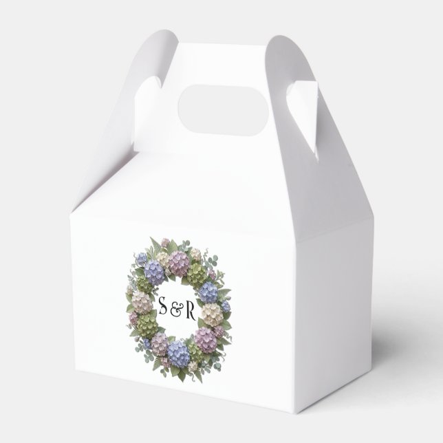 Caixa de Lembrança de Casamento com Monograma e Co (Frente)