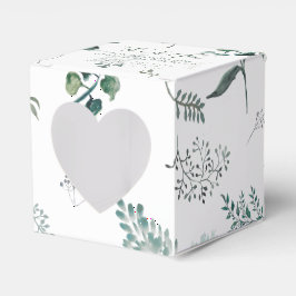 Caixa de Lembrança de Casamento de Eucalipto Verde