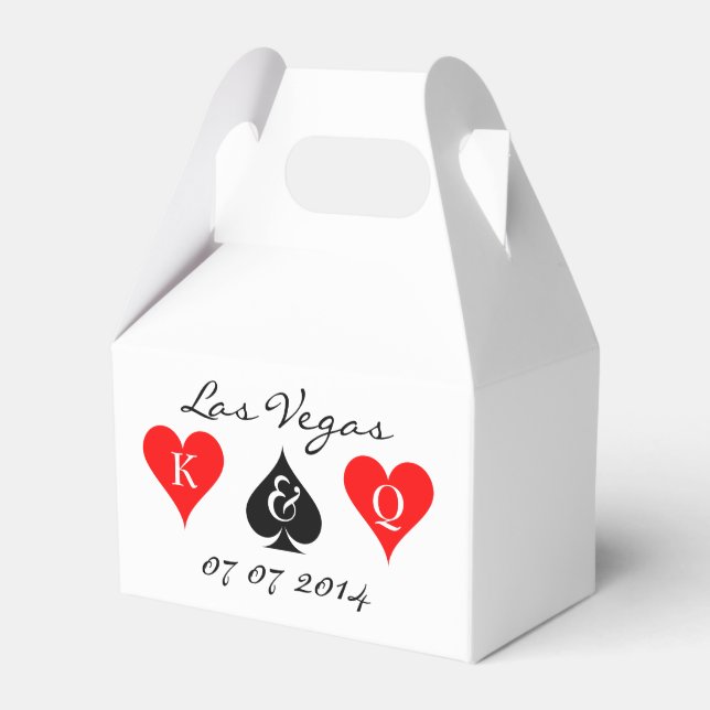 Caixa de lembrança de casamento de Las Vegas com n (Frente)