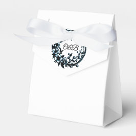 Caixa de Lembrança de Monograma Floral Elegante pa