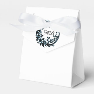 Caixa de Lembrança de Monograma Floral Elegante pa