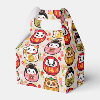 caixa de lembrança de padrão japonês daruma