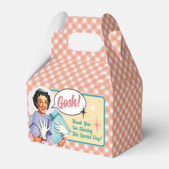 Caixa de Lembrança para Chá de Panela Happy Retro  (Frente)