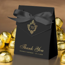 Caixa de Lembrança Preto Dourado para Homem Elegan