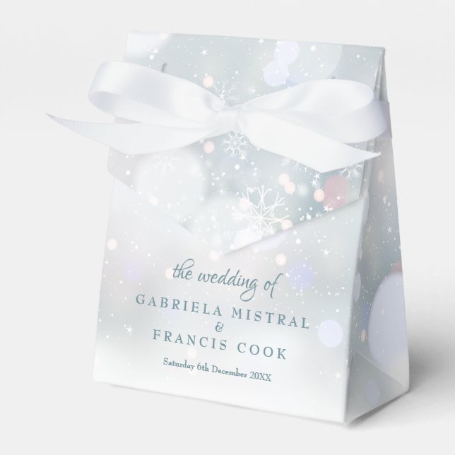 Caixa de Lembranças para Casamento de Inverno Prim (Frente)