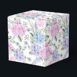 Caixa de Lembrancinhas com Impressão de Hortênsia<br><div class="desc">Mostrada a caixa de lembrancinhas com uma impressão de flores de hortênsia. 
Customize ou compre como está.
Dica: Adicione seus presentes e uma fita festiva.</div>