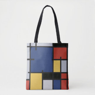 Caixa de Mondrian inspirada em Abstrato Tote Bag