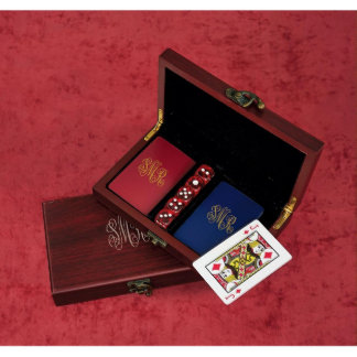 Caixa de Monograma de Script com Conjunto de 2 Pla