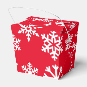 Caixa de Natal vermelha do biscoito do floco de