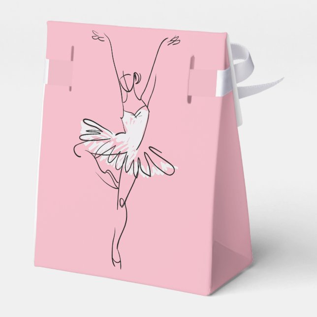 Caixa de nome personalizado Ballerina & cor (Verso)