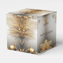 Caixa de oferta de feriado decorativo Dourado únic