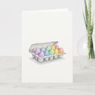 Caixa de Ovos de Páscoa Pastel em Cartão