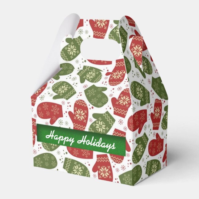 Caixa de Padrões do Natal Mittens (Frente)