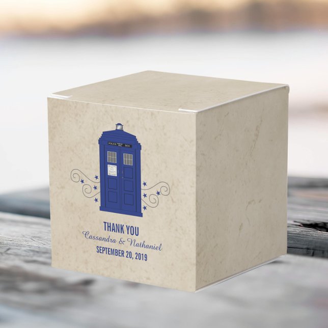 Caixa de Polícia Caixas de Favor de Casamento v6 (Police Box Wedding Favor Boxes)