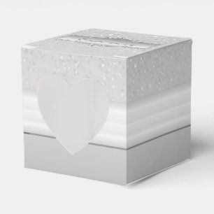 Caixa de prata elegante personalizada do coração