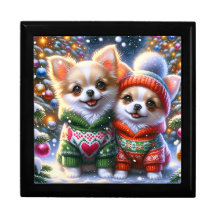 "Alegria de Natal dos Chihuahua Puppies"