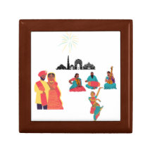 Boîte à bijoux en bois Inde