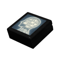 Cabeça De Couro Cheio De Livros Brancos Brilhantes